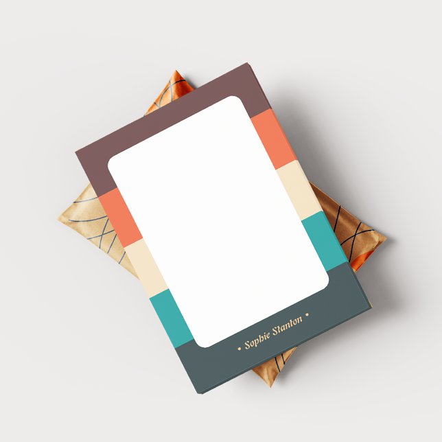 Retro Abstract Minimal Script Colour-Blocked Post-it Notes (Creator Uploaded)