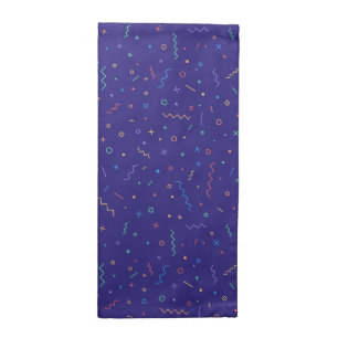 Retro Abstract Neon Pattern Cloth Napkin