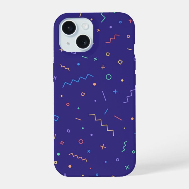 Retro Abstract Neon Pattern Iphone Case (Back)