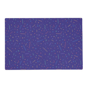 Retro Abstract Neon Pattern Placemat