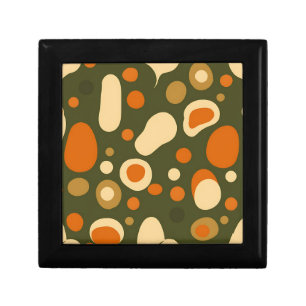 Retro Abstract Organic Shapes Pattern Gift Box