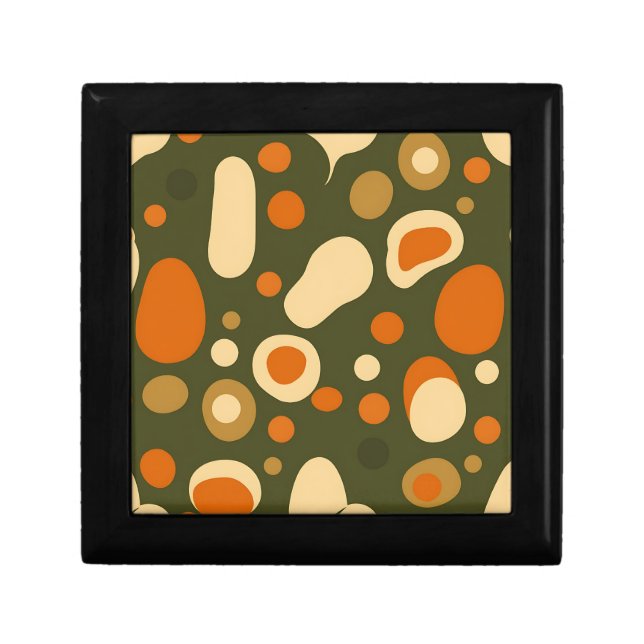 Retro Abstract Organic Shapes Pattern Gift Box (Front)