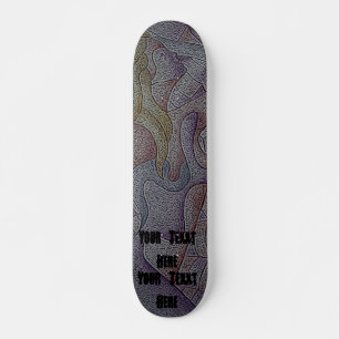 retro abstract posing lady street art style skateboard deck