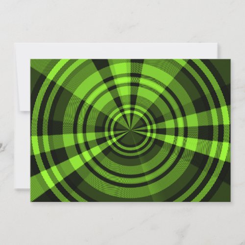 Retro Abstract Record _ Lime Green Thank You Card