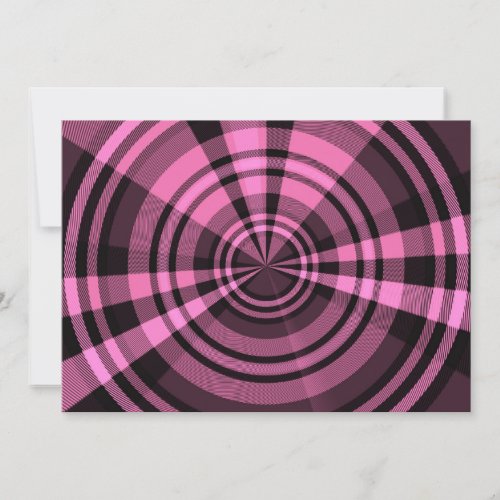 Retro Abstract Record _ Pink  Thank You Card