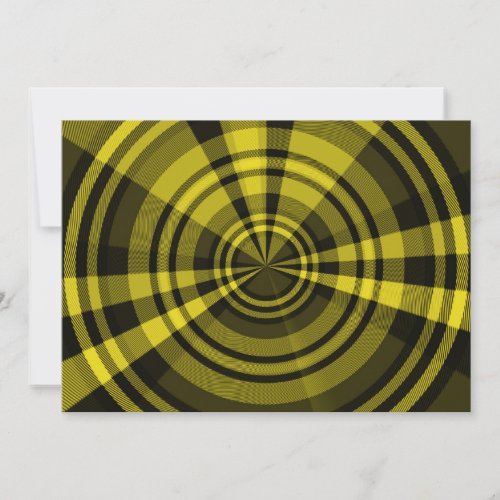 Retro Abstract Record _ Yellow  Thank You Card