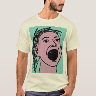 Retro Abstract Screaming Expressionist Face Graphi T-Shirt