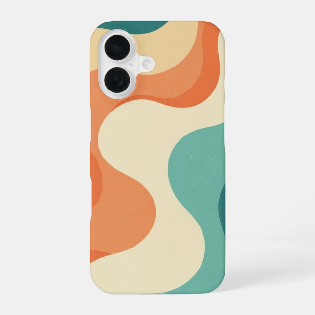 Retro Abstract Sea Foam iPhone Case (Back)