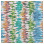 Retro abstract striped design in Ikat style. Fabric