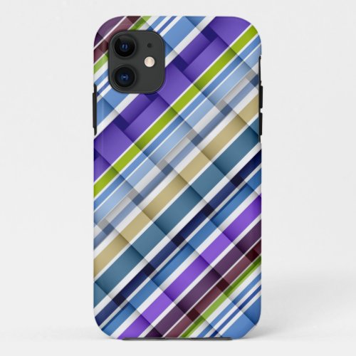 Retro Abstract Stripes Pattern 2 iPhone 11 Case