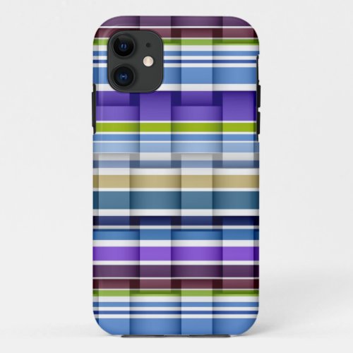 Retro Abstract Stripes Pattern 3 iPhone 11 Case