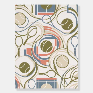 Retro Abstract Tennis Poster