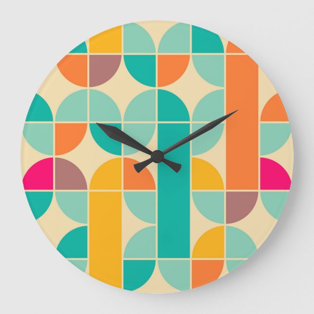 Retro Abstract: Timeless Seamless Design. Large Clock (Front)