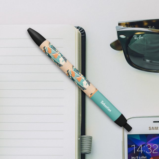 Retro Abstract Tropical Beach Surfboard for Teens Pen (Creator Uploaded)