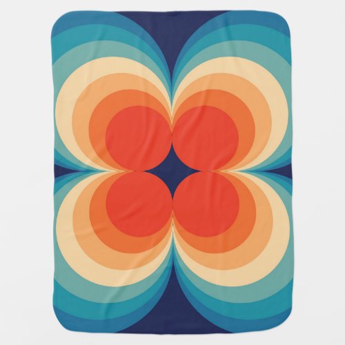 Retro Abstract Vintage Repeat Background Baby Blanket