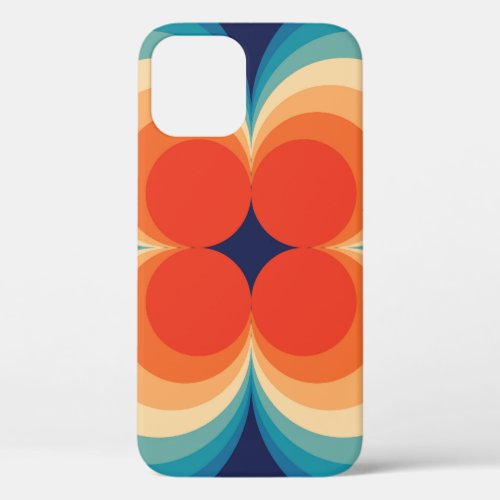 Retro Abstract Vintage Repeat Background iPhone 12 Case