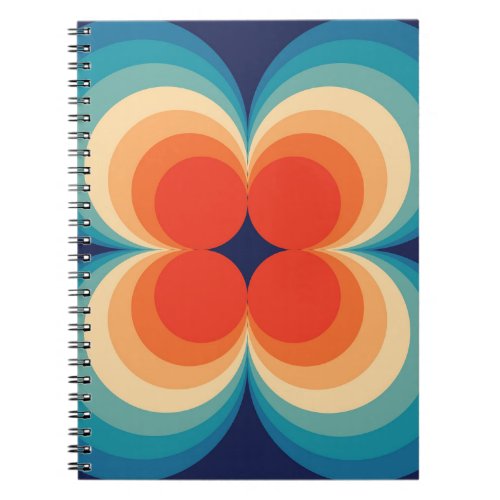 Retro Abstract Vintage Repeat Background Notebook