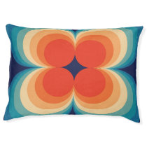 Retro Abstract Vintage Repeat Background Pet Bed