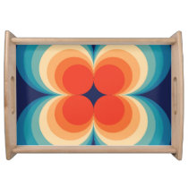 Retro Abstract Vintage Repeat Background Serving Tray
