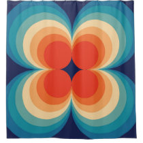 Retro Abstract Vintage Repeat Background Shower Curtain