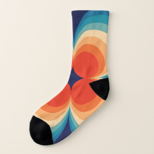 Retro Abstract Vintage Repeat Background Socks