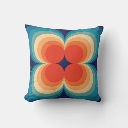 Retro Abstract Vintage Repeat Background Throw Pillow