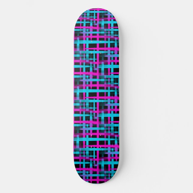 Retro Abstract Weave Pattern Skateboard Deck (Front)