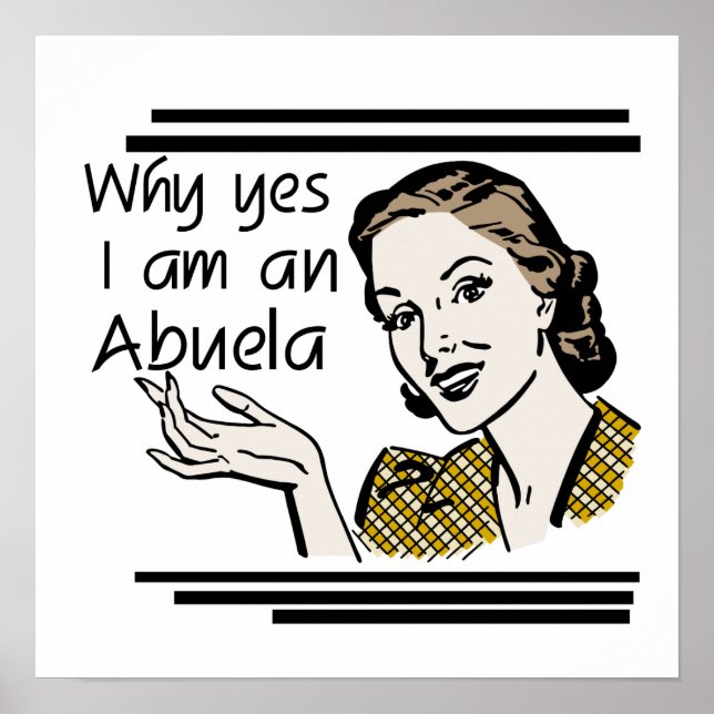 Retro Abuela Gifts Poster (Front)