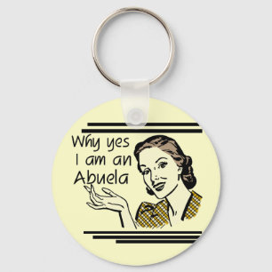 Retro Abuela T-shirts and Gifts Keychain