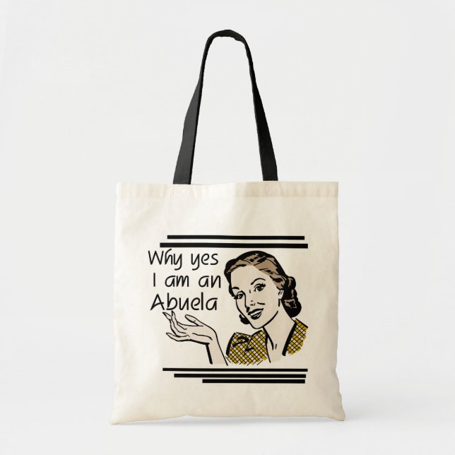 Retro Abuela T-shirts and Gifts Tote Bag (Front)