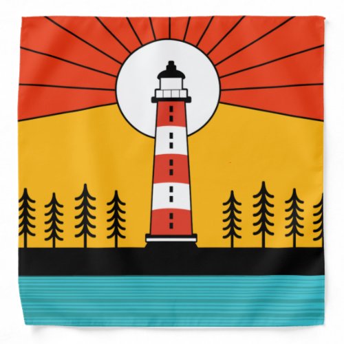 Retro Acadia National Park Maine Portland Souvenir Bandana