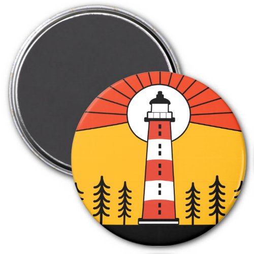 Retro Acadia National Park Maine Portland Souvenir Magnet