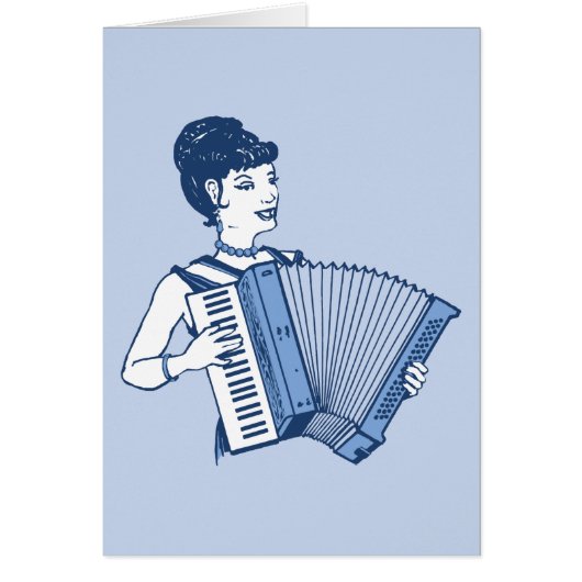 Retro Accordion Lady Cards (Front)
