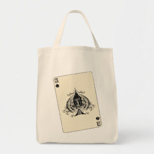 Retro Ace of Spades Tote Bag