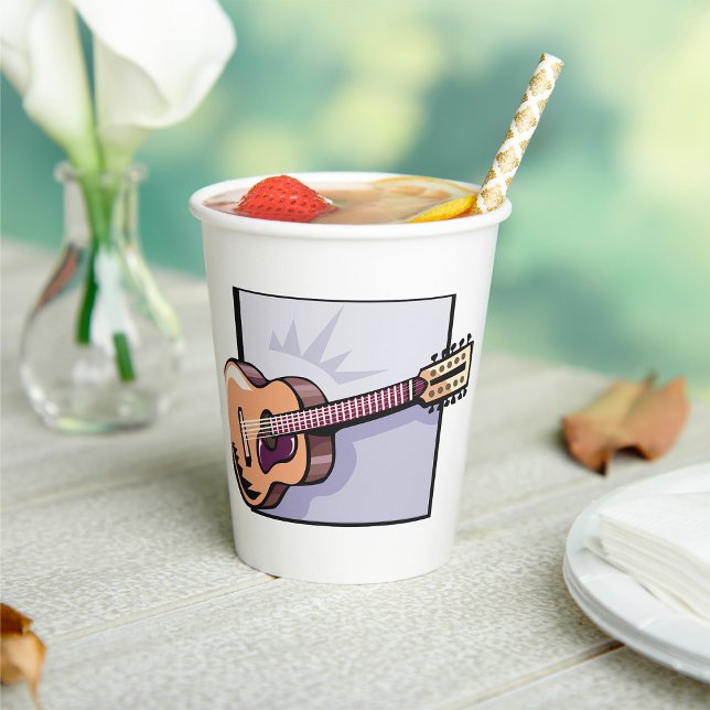 Retro Acoustic 12-String Guitar  Paper Cups (Creator Uploaded)