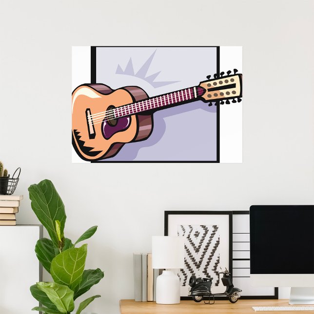 Retro Acoustic 12-String Guitar  Poster (Creator Uploaded)