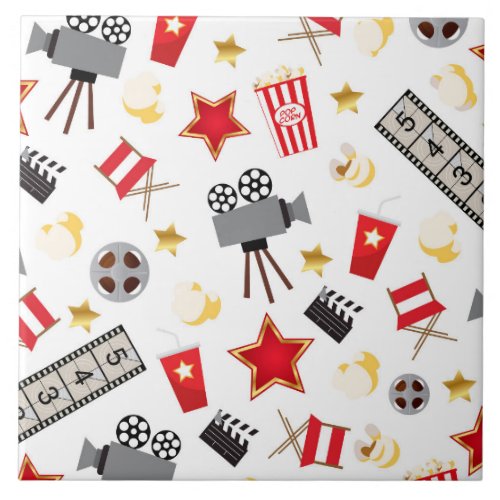 Retro Acting Movies TheatreTheater Ceramic Tile