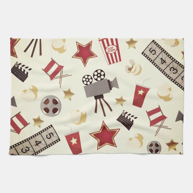 Retro Acting Movies Theatre/Theater Kitchen Towel (Horizontal)