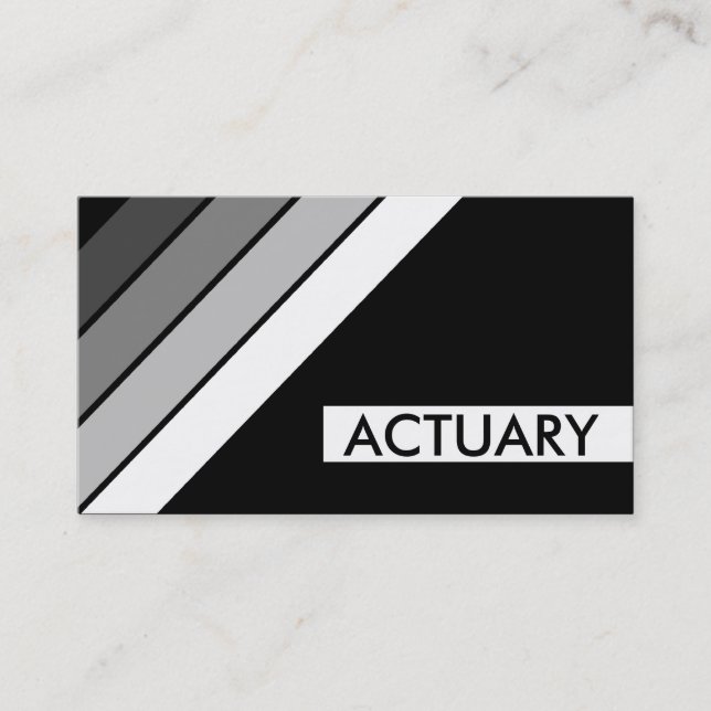 retro ACTUARY Business Card (Front)