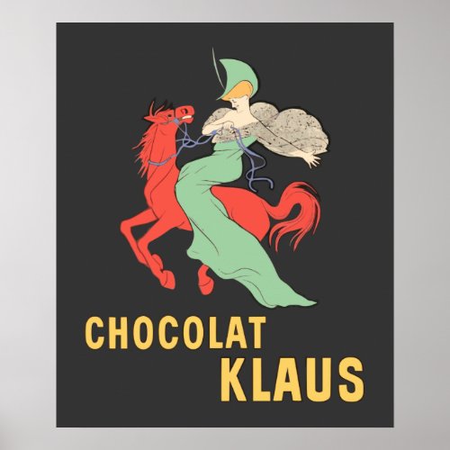 Retro ad Chocolat Klaus Poster