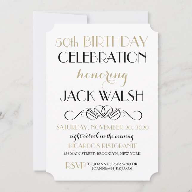 Retro Adult Birthday Party Invitation (Front)