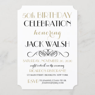 Retro Adult Birthday Party Invitation