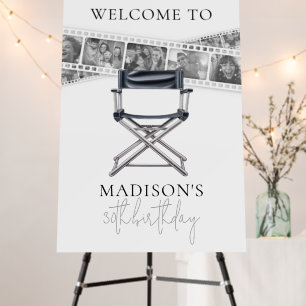 Retro Adult Birthday Sign Personalized Film Strip