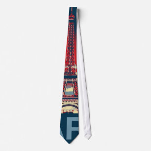 retro Advertisement France Paris Effiel Tower Tie