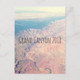 retro aerial grand canyon arizona photo vintage postcard