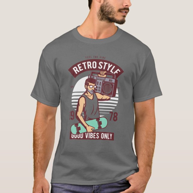 Retro Aesthetic Costume Party Outfit - 70S 80S 90S T-Shirt (Front)