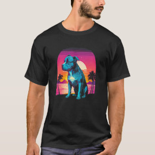 Retro Aesthetic Pit Bull Dog T-Shirt