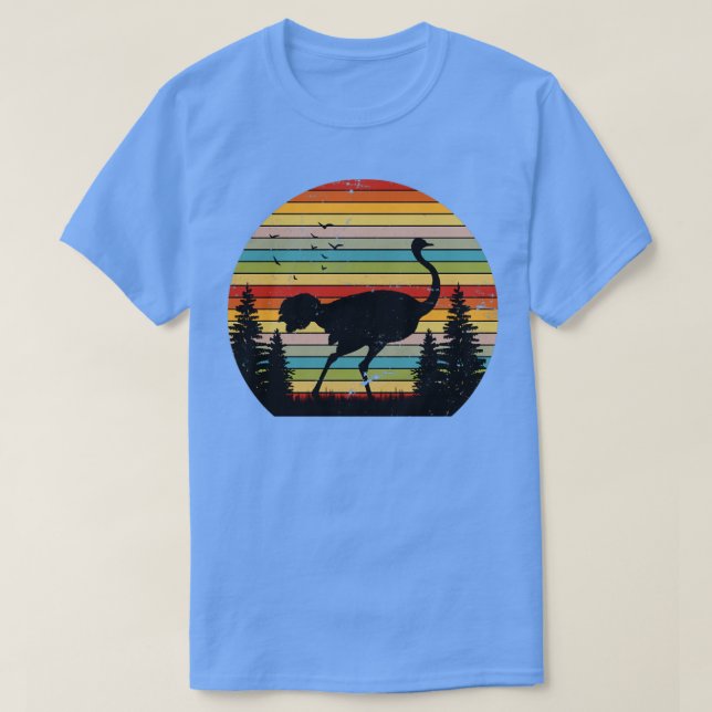 Retro Africa Ostrich T-Shirt (Design Front)