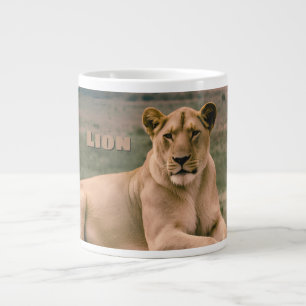 Retro African Lion Scenic Giant Coffee Mug