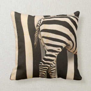 Retro African Mountain Zebra Throw Cushion